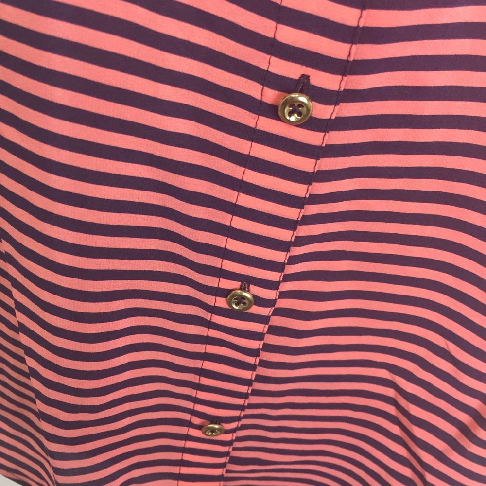 Banana Republic Small Shirt Pink Blue Striped - Picture 4 of 4